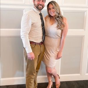 Adrianna Papell Blush Sequin Dress